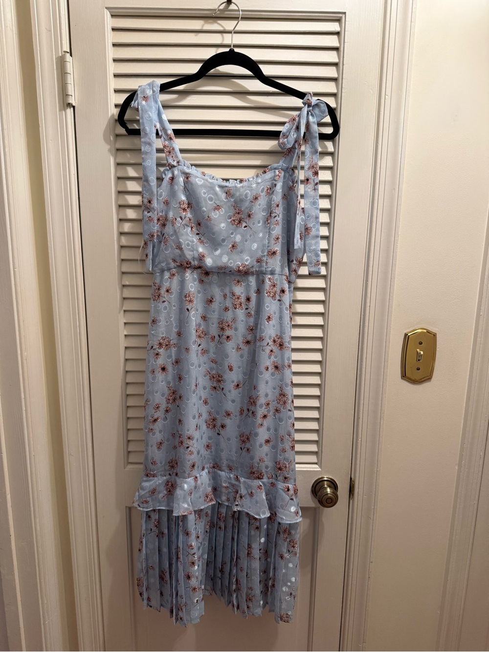 Blue floral dress